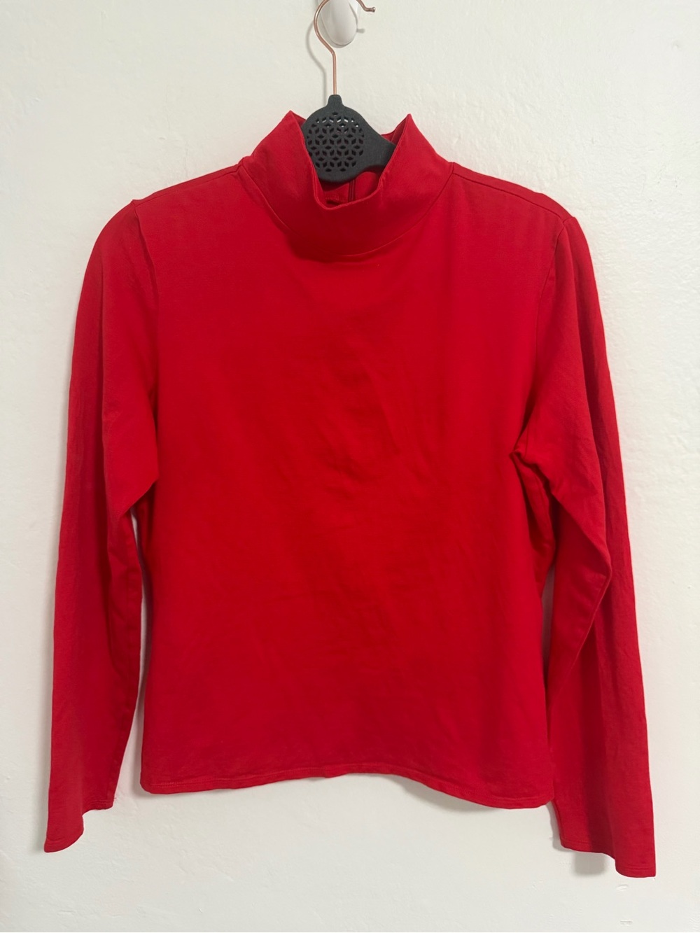 Nordstrom Studio 121 Vintage Y2K 2004 Red Silk Blend Turtleneck Top Medium